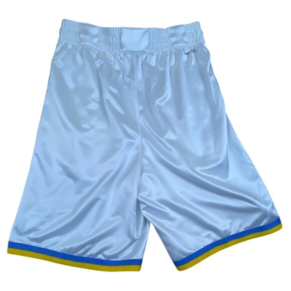 Los Angeles Lakers Nike Mens White & Blue Basketball Shorts NBA Logo Size S/P - Picture 2 of 11